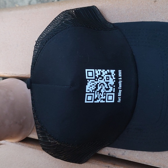 Fort Riley Family & MWR Rick Roll QR Code Tucker Mesh Snapback Hat Cap - Picture 2 of 9